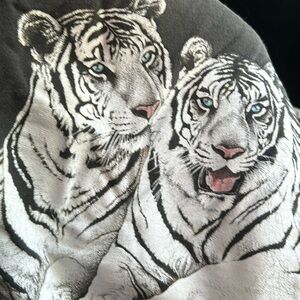 Vintage Vtg 90's Siegfried And Roy At The Mirage White Tiger pullover sweater M